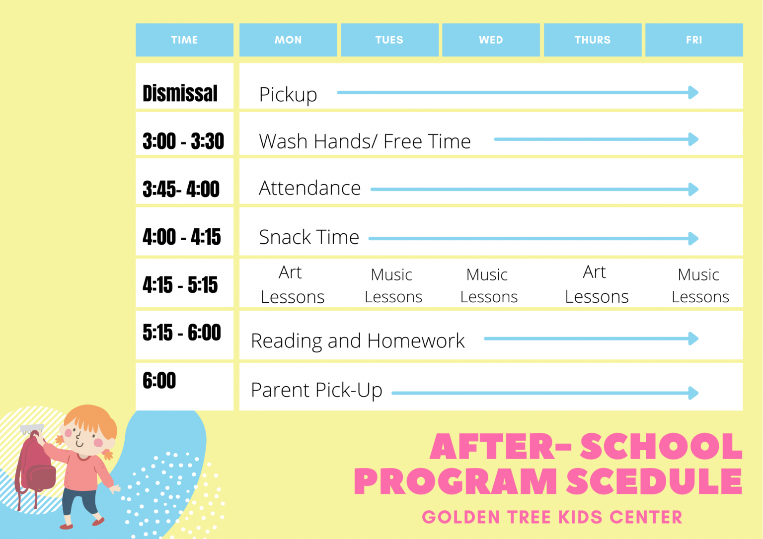 After School Program - Golden Tree Kids Center