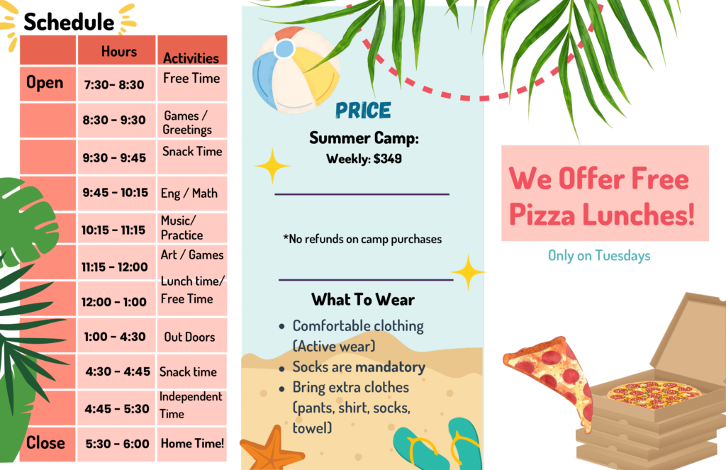 Kids summer camp activities at Golden Tree Kids Center